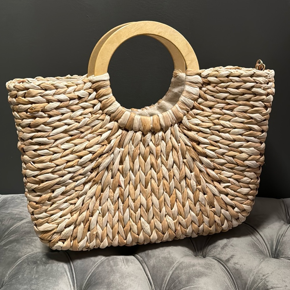 New Sole Society Straw Tote